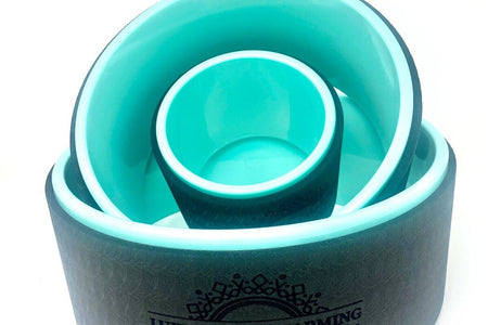 Yoga Wheel Foam Roller Stretching Backbend Core Strength Posture Impr.. Set of 3