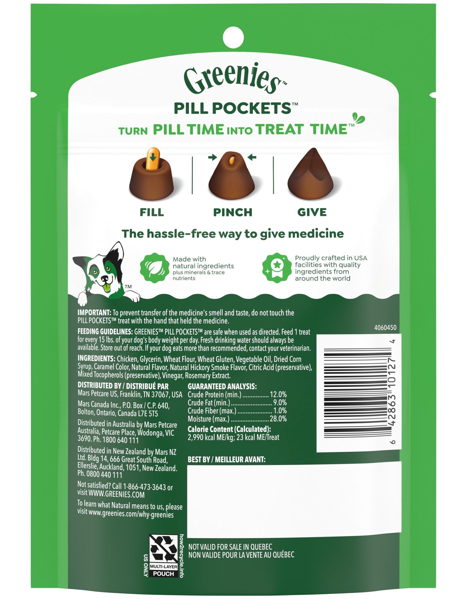 Pill Pockets for Dogs Hickory Smoke Large, Capsule Size Soft Dog Treats, 7.9 Oz (30 Pk)