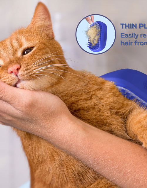 Load image into Gallery viewer, Dog Bath Scrubber Rubber Curry Comb &amp; Pet Grooming Brush with Non-Slip Grip, Blue
