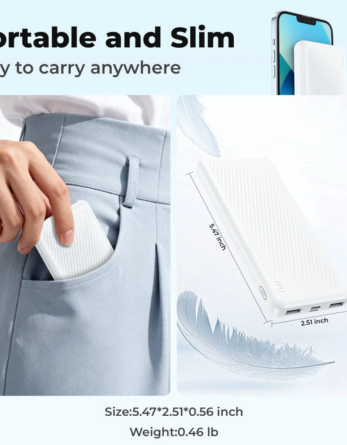 Load image into Gallery viewer, 20000 Mah Portable Charger Power Bank Dual USB Battery Pack for Iphone, Ipad, Galaxy, Android, Pixel and Tablet (Blue)
