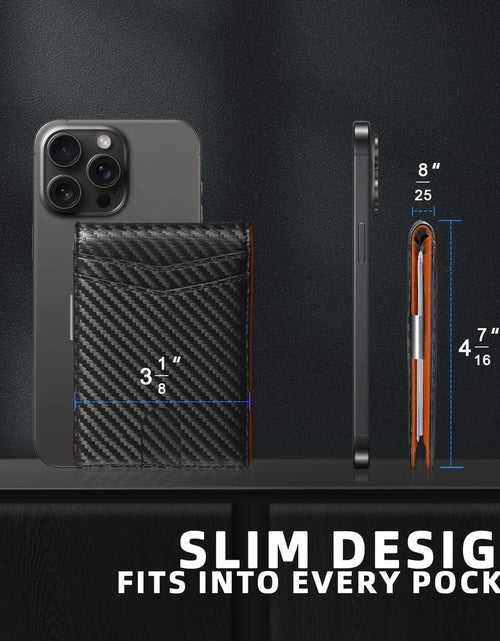 Load image into Gallery viewer, Wallet for Men Slim Genuine Leather Bifold Mens Wallet RFID Blocking Credit Card Holder with Money Clip Holiday Gifts
