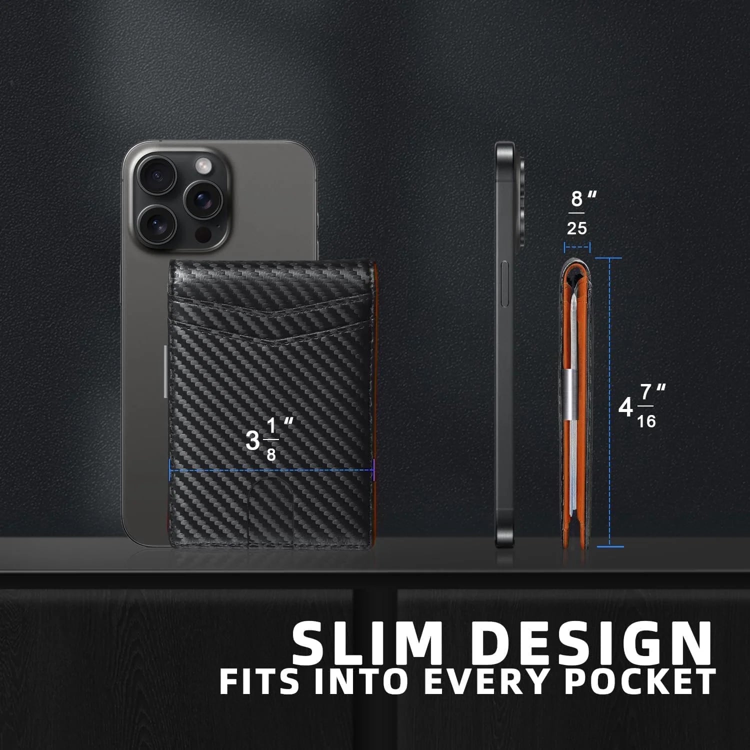 Wallet for Men Slim Genuine Leather Bifold Mens Wallet RFID Blocking Credit Card Holder with Money Clip Holiday Gifts