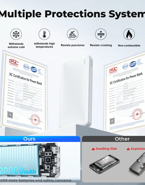 Load image into Gallery viewer, 20000 Mah Portable Charger Power Bank Dual USB Battery Pack for Iphone, Ipad, Galaxy, Android, Pixel and Tablet (Blue)
