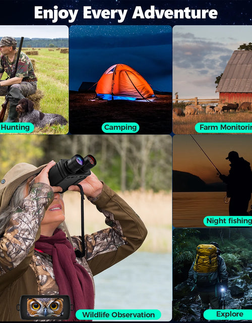 Load image into Gallery viewer, Night Vision Goggles, 7 Level Infrared Digital Night Vision Binoculars 32GB HD Photo and Video Capture, Type-C Rechargeable
