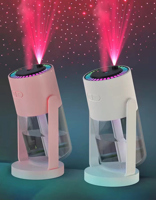 Load image into Gallery viewer, 280Ml Air Humidifier Desktop Humidifier with Projector &amp; Light Adjustable Angle Cool Mist Humidifier Auto off for Home Office
