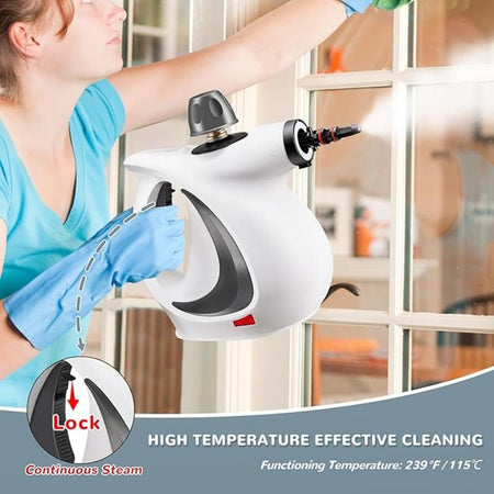 CleanPro Pressurized Handheld Steam Cleaner & Rechargeable Spin Scrubber – Powerful, Portable Cleaning for Every Surface