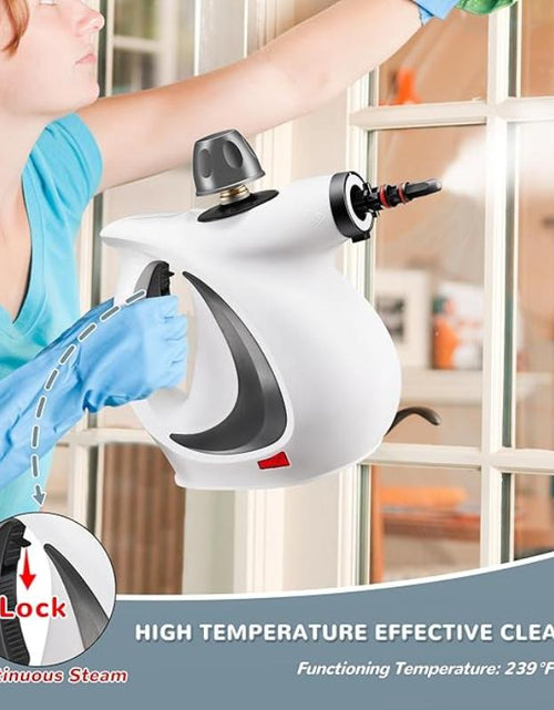 Load image into Gallery viewer, CleanPro Pressurized Handheld Steam Cleaner &amp; Rechargeable Spin Scrubber – Powerful, Portable Cleaning for Every Surface
