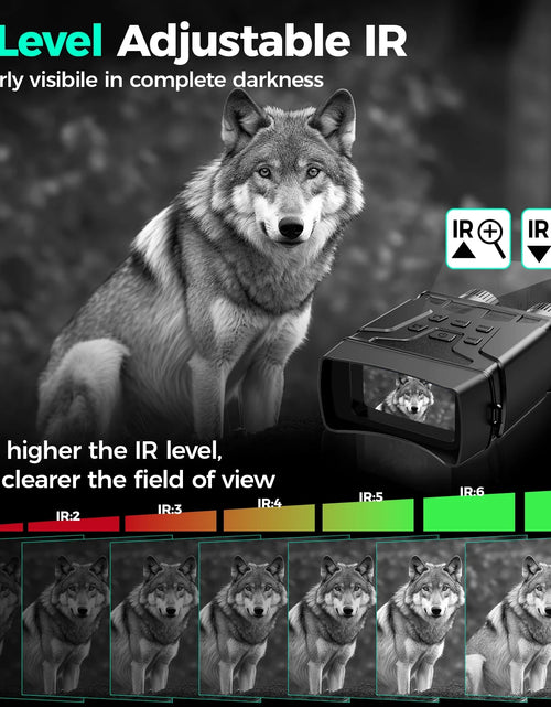 Load image into Gallery viewer, Night Vision Goggles, 7 Level Infrared Digital Night Vision Binoculars 32GB HD Photo and Video Capture, Type-C Rechargeable
