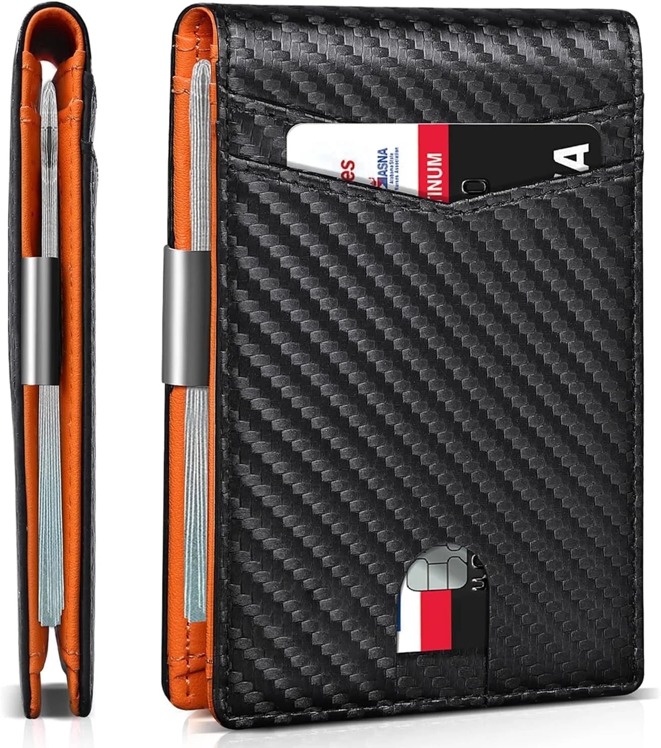 Wallet for Men Slim Genuine Leather Bifold Mens Wallet RFID Blocking Credit Card Holder with Money Clip Holiday Gifts