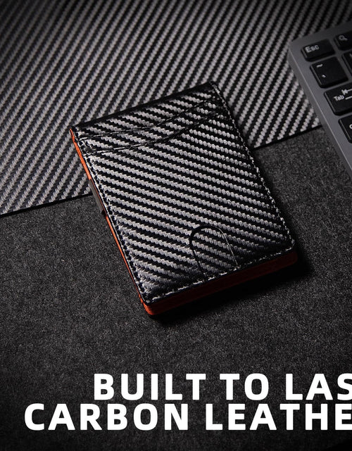 Load image into Gallery viewer, Wallet for Men Slim Genuine Leather Bifold Mens Wallet RFID Blocking Credit Card Holder with Money Clip Holiday Gifts
