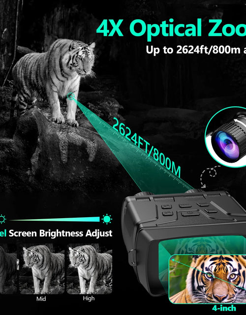 Load image into Gallery viewer, Night Vision Goggles, 7 Level Infrared Digital Night Vision Binoculars 32GB HD Photo and Video Capture, Type-C Rechargeable

